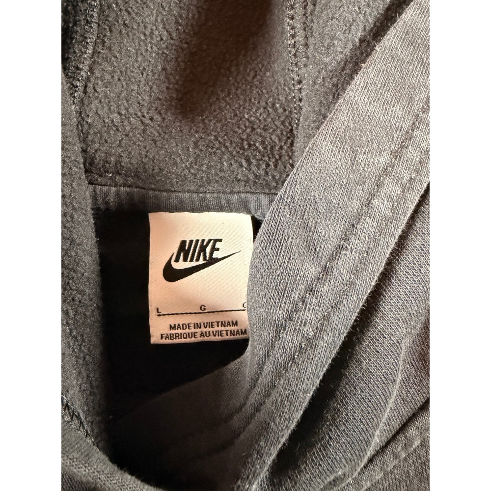 Nike Kids Sportswear Club Fleece Pullover Hoodie Black Large L Futura Logo - Picture 3 of 3